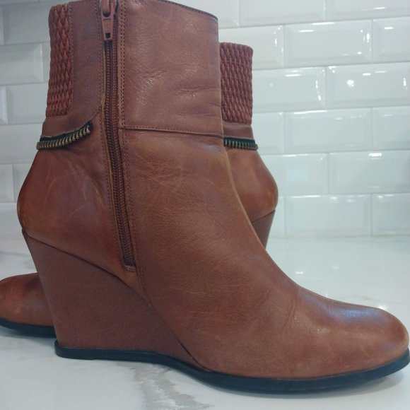 Andrea Brown Heel Wedge Size 8 - Picture 6 of 7